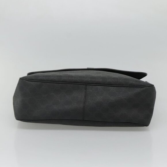 GUCCI GG Supreme Shoulder Bag PVC Black Silver - Picture 12 of 16